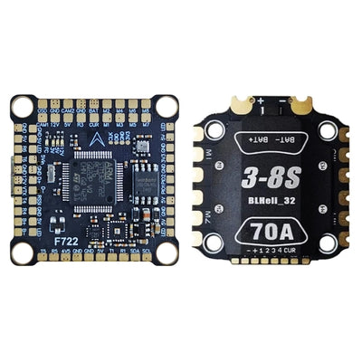 (PRE-ORDER) F7 Stack 70A 3-8S with F722 Flight Controller and 70A BLHeli32 Metal ESC - 30x30mm