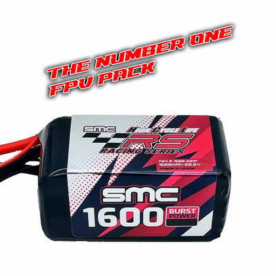 PRE-ORDER SMC HCL RS 22.2V 6S 1600mAh FPV Racing Lipo Battery Pack - XT60