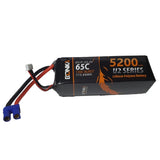 Bonka 5200mAh 6S 22.2V 65C/130C Light-Weight Lipo Battery for 7 to 10 inch Drones - EC5