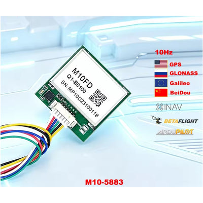 PRE-ORDER M10FD GNSS with HMC5883 Compass GPS Module - 28x28x8mm