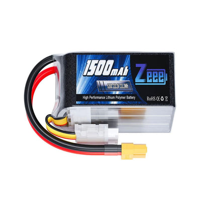 Zeee 6S 22.2V 120C 1500mAh XT60 Lipo Battery for FPV Drone Quadcopter Helicopter Plane