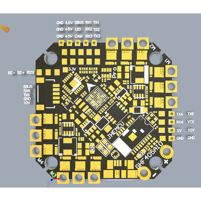 JHEMCU GHF405 PRO Bluejay 40A 3-6S AIO Whoop Flight Controller