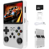 R36s 2026 New Retro Handheld Game Console Support 20+ Emulators 3.5” IPS Screen - 64GB White