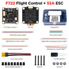 F7 Stack 55A with F722 Flight Controller and 55A ESC 3-6S - 30.5x30.5mm