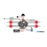 JHEMCU GHF405 PRO Bluejay 40A 3-6S AIO Whoop Flight Controller