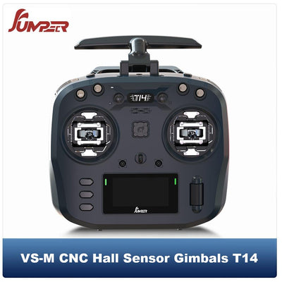 Jumper T14 ELRS 1W 2.4GHz VS-M CNC HALL Sensor Gimbals 2.42" OLED Screen EdgeTX RC Transmitter - Grey