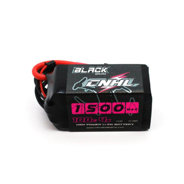 CNHL Black Series 14.8V 4S 1500mAh 100C FPV Lipo Battery Pack - XT60