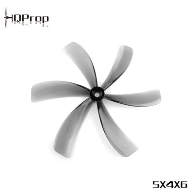 HQProp 5X4X6 Light Grey 6-Blade 5-inch Poly Carbonate Propeller (2CW-2CCW)