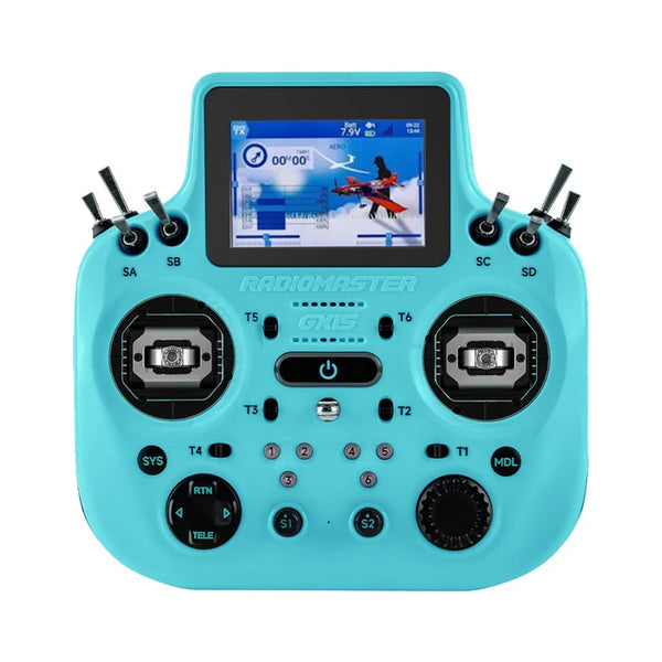 PRE-ORDER RadioMaster GX15 ELRS Gemini 2.4GHz 3.5-inch Touchscreen Display V6 CNC Hall Sensor Gimbals Radio Controller - Blue