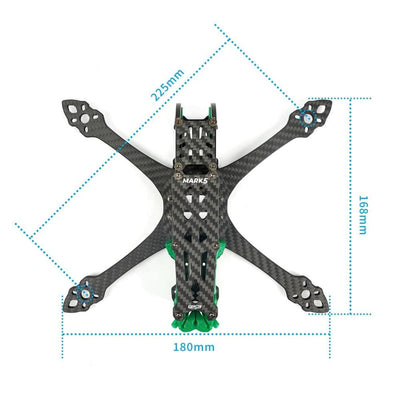 GepRC Mark5 Pro Squashed X Freestyle Frame Kit - Green (Frame Only)