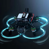 GepRC Cinebot30 3 inch HD FPV Drone 6S 2450kv + DJI O3 Air Unit + ELRS 2.4Ghz Receiver + COB Light Strip BLUE