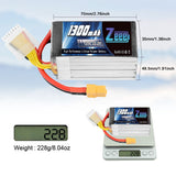 Zeee 6S 22.2V 120C 1300mAh XT60 Lipo Battery for FPV Drone Quadcopter Helicopter Plane