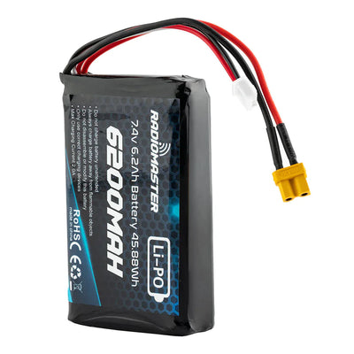 RadioMaster 2S 7.4V 6200mah Lipo Transmitter Battery XT30 for Boxer, TX15, TX16S Radios