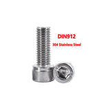 Hex Socket Head M3 x 10mm Stainless Steel Screw (10 Pieces)