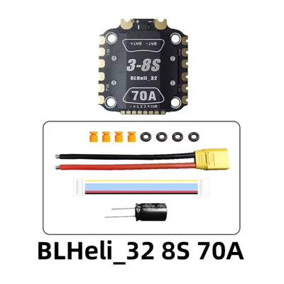 (PRE-ORDER) F7 Stack 70A 3-8S with F722 Flight Controller and 70A BLHeli32 Metal ESC - 30x30mm
