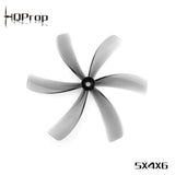 HQProp 5X4X6 Light Grey 6-Blade 5-inch Poly Carbonate Propeller (2CW-2CCW)