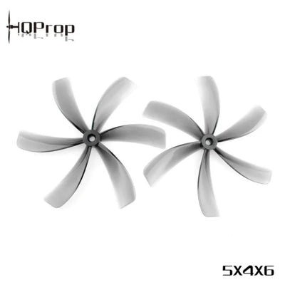 HQProp 5X4X6 Light Grey 6-Blade 5-inch Poly Carbonate Propeller (2CW-2CCW)