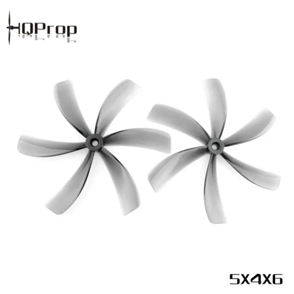 HQProp 5X4X6 Light Grey 6-Blade 5-inch Poly Carbonate Propeller (2CW-2CCW)
