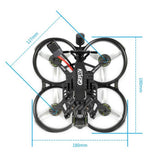 GepRC Cinebot30 3 inch HD FPV Drone 6S 2450kv + DJI O3 Air Unit + ELRS 2.4Ghz Receiver + COB Light Strip BLUE