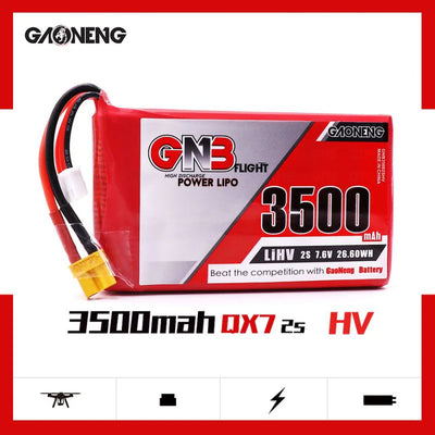 PRE-ORDER Gaoneng GNB 7.6V 2S HV LIPO 3500mah Transmitter Battery for T14, Boxer, TX15, TX16S Radios