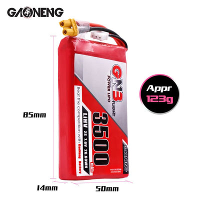 PRE-ORDER Gaoneng GNB 7.6V 2S HV LIPO 3500mah Transmitter Battery for T14, Boxer, TX15, TX16S Radios