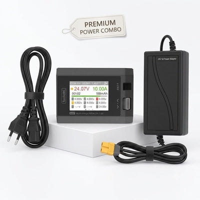 ToolkitRC M8P 1-8S 600W 20A DC Battery Charger + 120W Power Supply - XT60