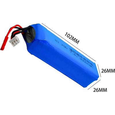 7.4v 3000mAh 8c 2s Lipo Battery for Frsky Taranis X9D