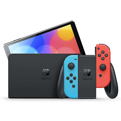 Nintendo Switch – OLED Model w/ Neon Red & Neon Blue Joy-Con